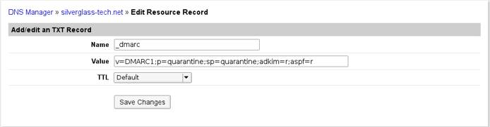 Linode DNS Manager add TXT record