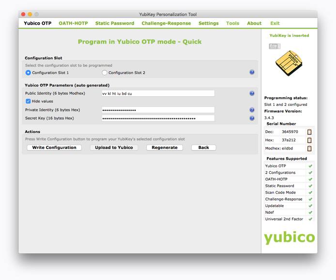 YubiKey Personalization Tool