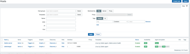 Zabbix hosts full screen