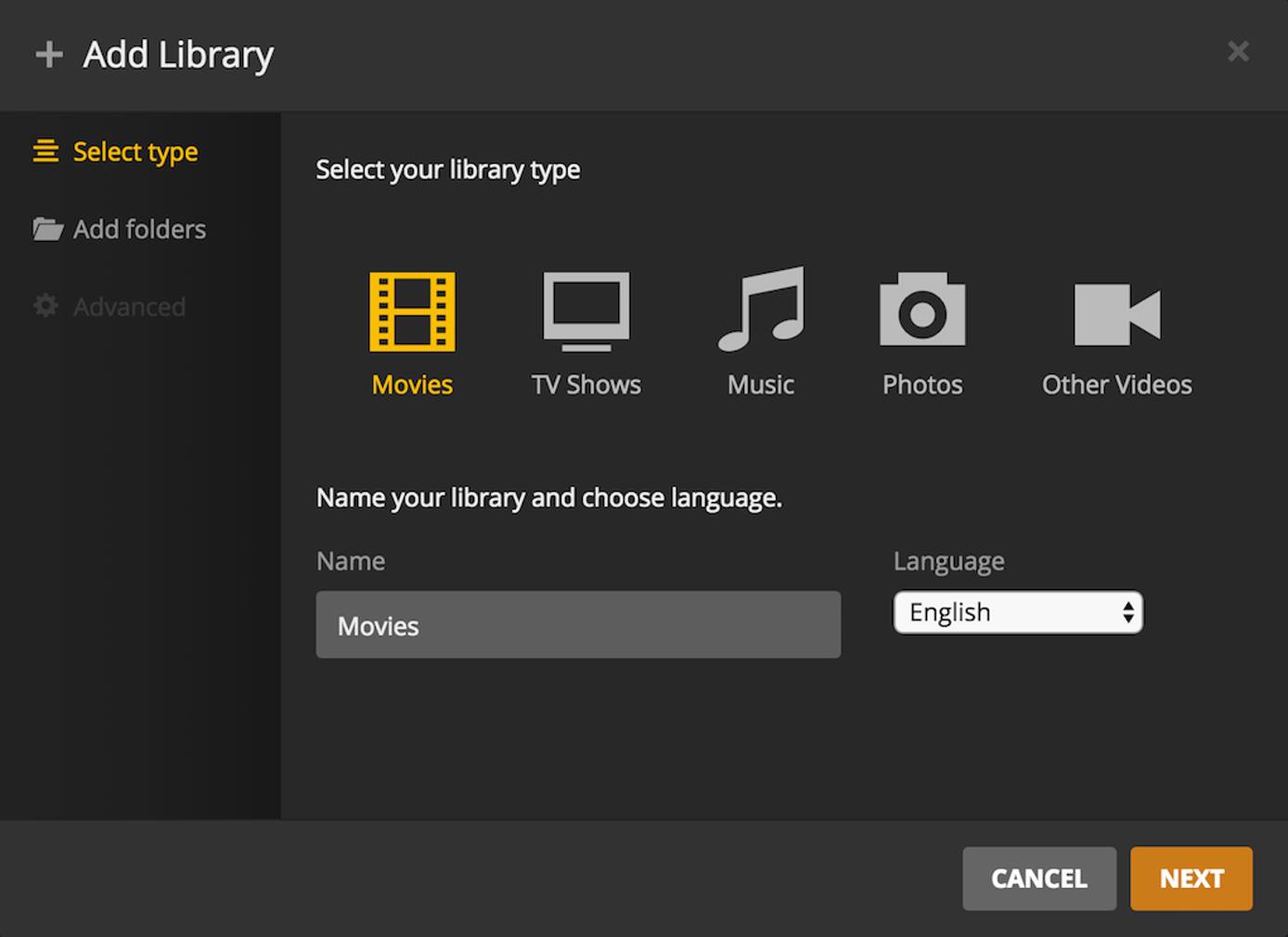 Plex Add Library